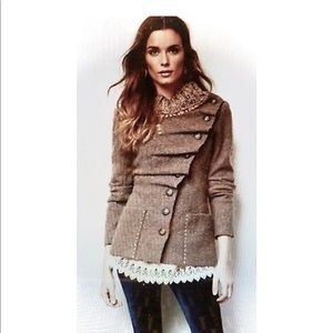 Anthropologie Arslan Sweater Coat Boiled Wool